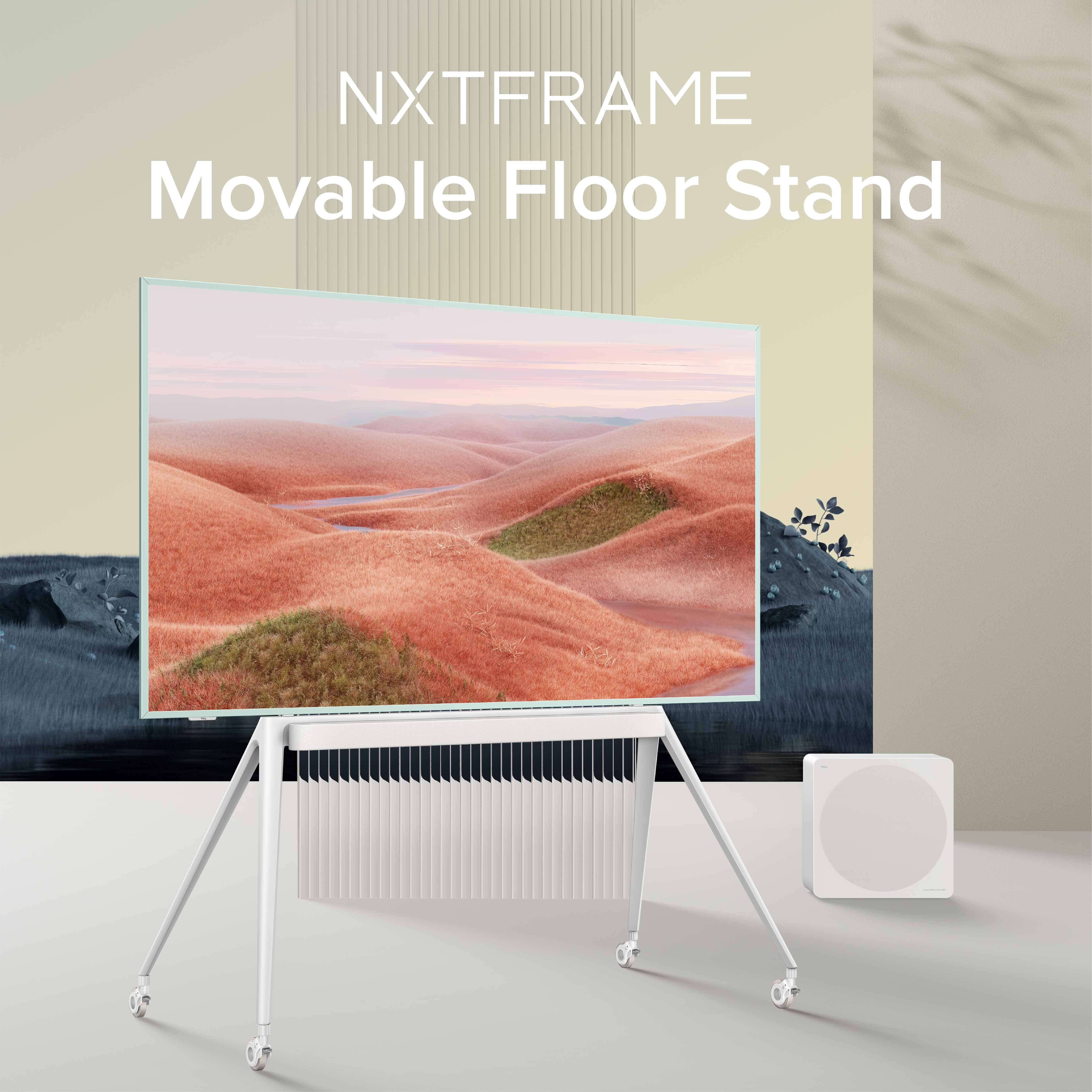 TCL NXTFRAME TV Canvas TV ART TV Movable Floor Stand for 55”-75” – TCL ...