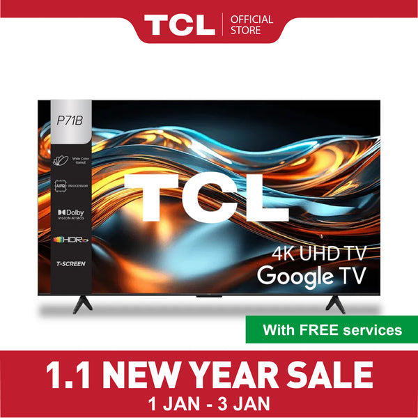 【3 Years Warranty】TCL P71B 4K UHD Google TV | 43 50 55 65 inch