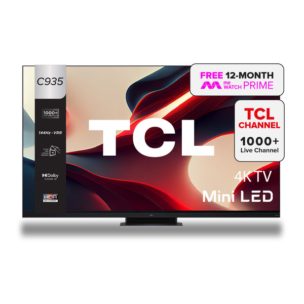 TCL C935 4K Mini LED QLED TV 65"-75" AI Smart TV