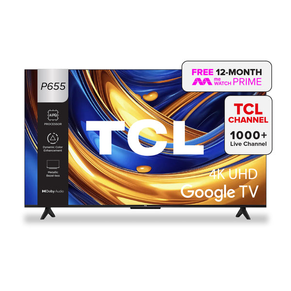 TCL P655 55 Inch 4K TV | Dynamic Color Enhancement AI Smart TV Google TV