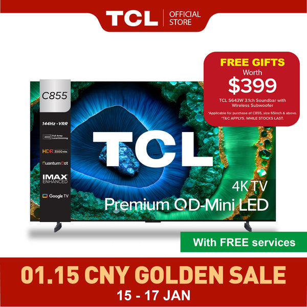 TCL C855 优质 QD-Mini LED 4K 电视