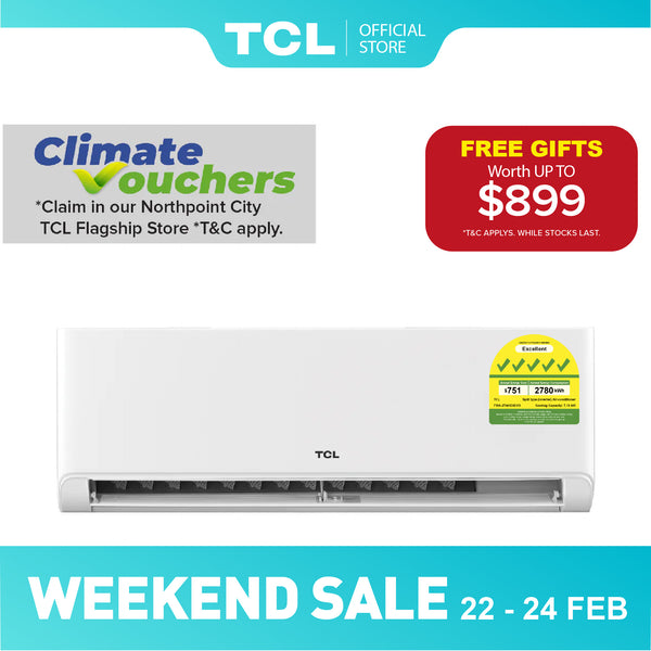 TCL BreezeIN Air Conditioner | R32, 5 Ticks Aircon | APP & Voice Control