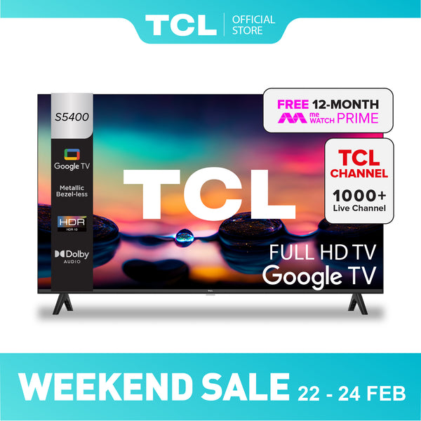 TCL S5400 FHD Google TV | 32 40 43 Inch AI Smart TV