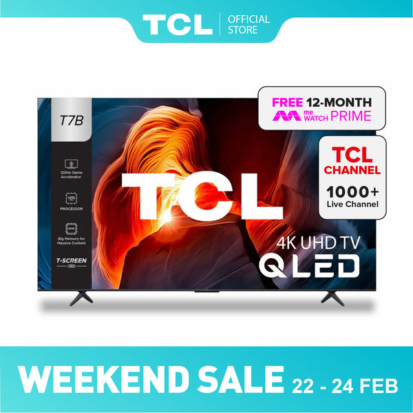 TCL T7B 4K QLED TV 55 65 75 Inch | Eye Care AI Smart TV Google TV