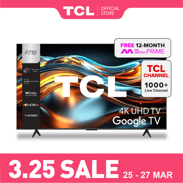 TCL P71B 4K UHD Google TV 43"-65" Eye Care AI Smart TV
