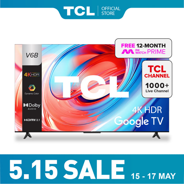 TCL V6B 4K UHD Google TV 43" AI Smart TV