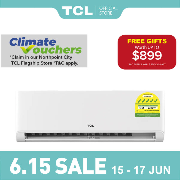TCL BreezeIN Air Conditioner | R32, 5 Ticks Aircon | APP & Voice Control