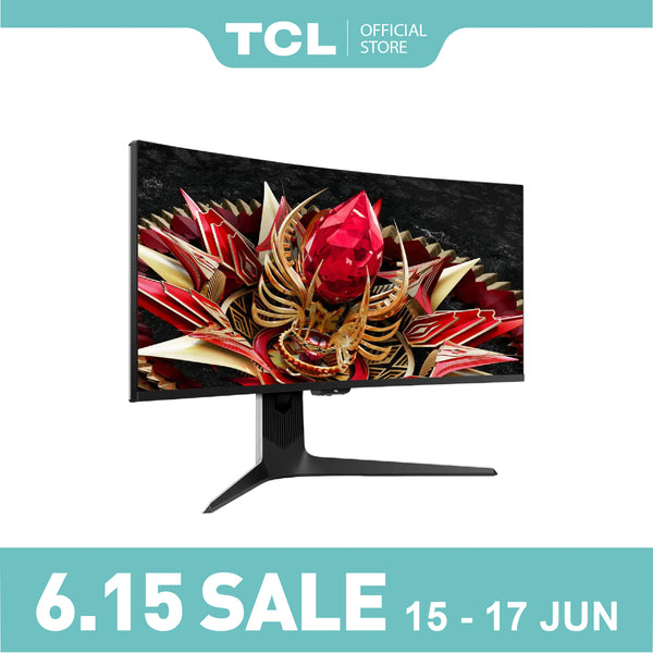 TCL 34" 170Hz Mini-LED  4K Curved Gaming Monitor 34R83Q | QLED PC Monitor HDR 1600