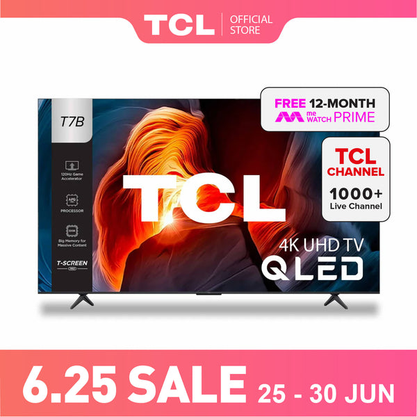 TCL T7B 4K QLED TV 55" - 75" Eye Care AI Smart TV Google TV