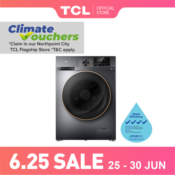 4 Ticks TCL C2110WD 10KG Washer & Dryer Combo DD Inverter