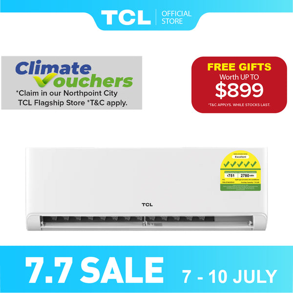 TCL BreezeIN Air Conditioner | R32, 5 Ticks Aircon | APP & Voice Control