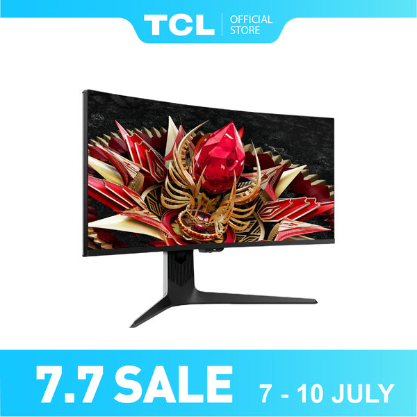 TCL 34" 170Hz Mini-LED  4K Curved Gaming Monitor 34R83Q | QLED PC Monitor HDR 1600