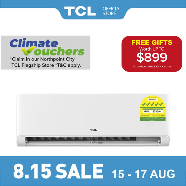 TCL BreezeIN Air Conditioner | R32, 5 Ticks Aircon | APP & Voice Control