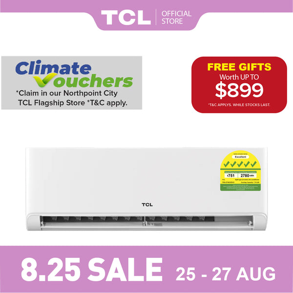 TCL BreezeIN Air Conditioner | R32, 5 Ticks Aircon | APP & Voice Control