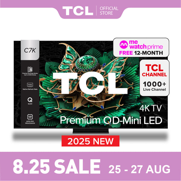 2025 NEW | TCL C7K 4K Premium QD Mini-LED TV 55" - 75" AI Smart TV