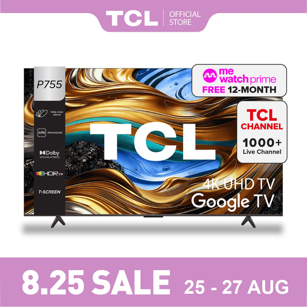 TCL P755 4K UHD TV 43"- 50" Game Master AI Smart TV Google TV