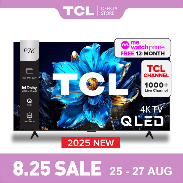 2025 NEW | TCL P7K 4K QLED Smart TV 43" 50" 55" | AI Smart Google TV