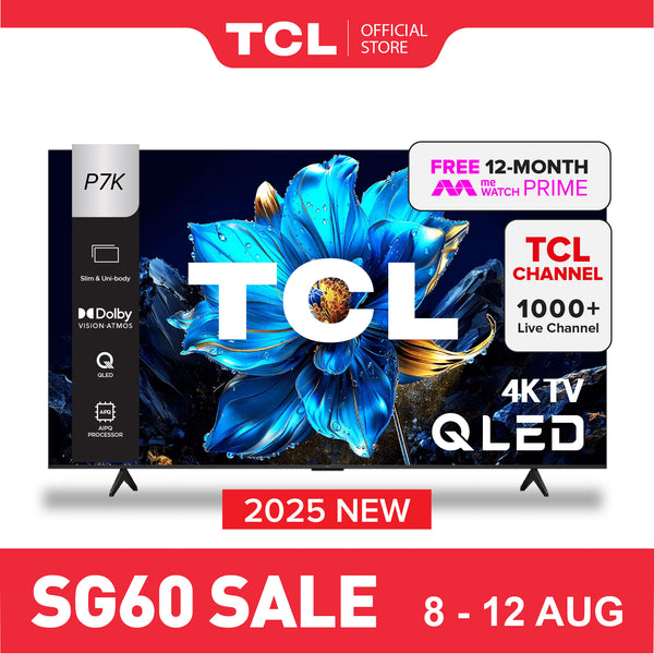 2025 NEW | TCL P7K 4K QLED Smart TV 43" 50" 55" | AI Smart Google TV