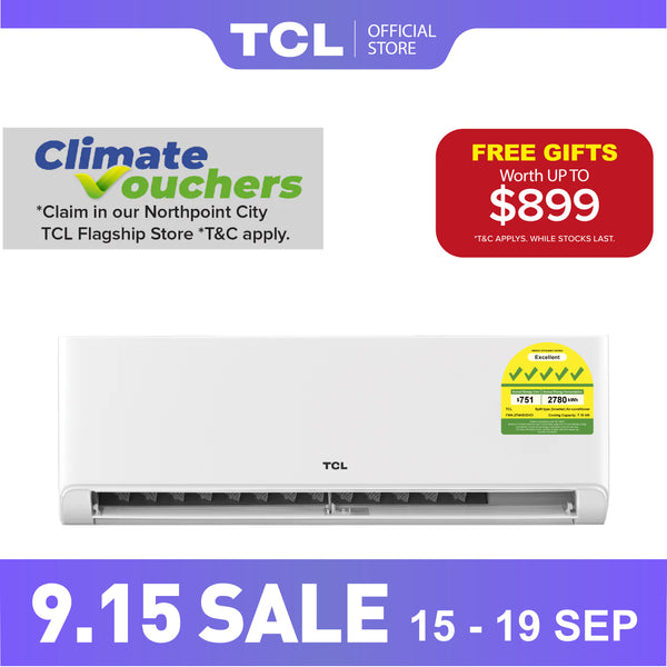 TCL BreezeIN Air Conditioner | R32, 5 Ticks Aircon | APP & Voice Control