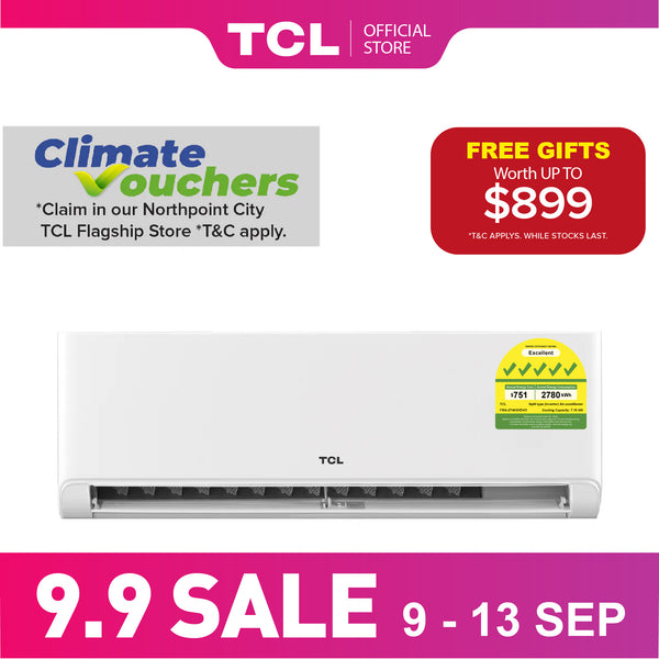 TCL BreezeIN Air Conditioner | R32, 5 Ticks Aircon | APP & Voice Control