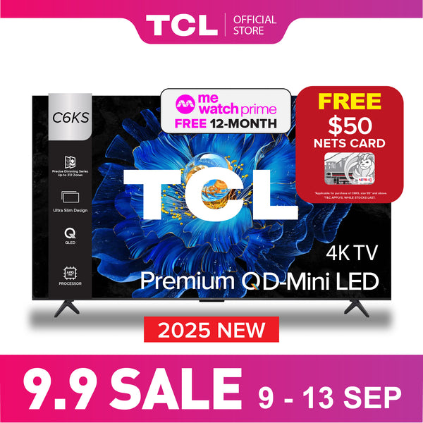 2025 NEW | TCL C6KS 4K QD Mini-LED TV 55"- 65" AI Smart Google  TV