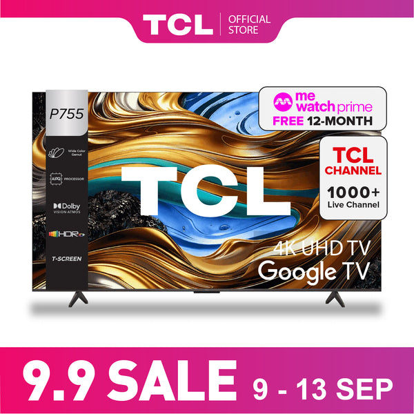 TCL P755 4K UHD TV 43"- 50" Game Master AI Smart TV Google TV