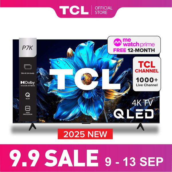 2025 NEW | TCL P7K 4K QLED Smart TV 43" 50" 55" | AI Smart Google TV