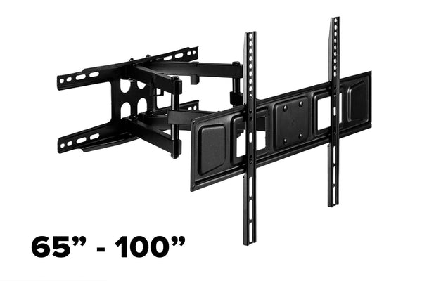 65" to 100" (Double Arm) Swivel Bracket Wall Mount & Installation Option