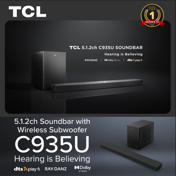 TCL C935U 5.1.2 Channel Soundbar Subwoofer Set